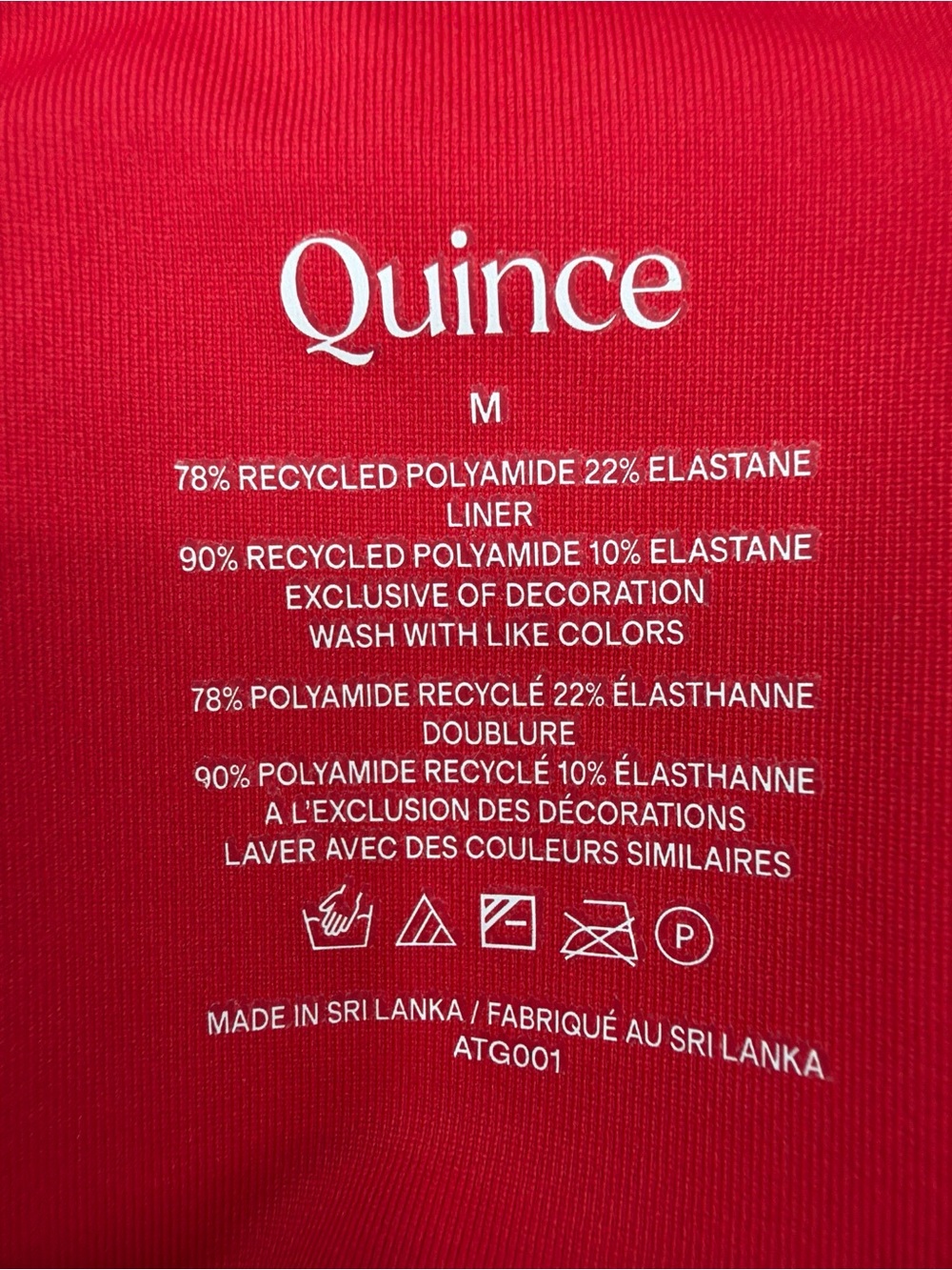Quince Italian Underwire Red Structured One-Piece Swimsuit Size Medium NWT - Picture 8 of 13